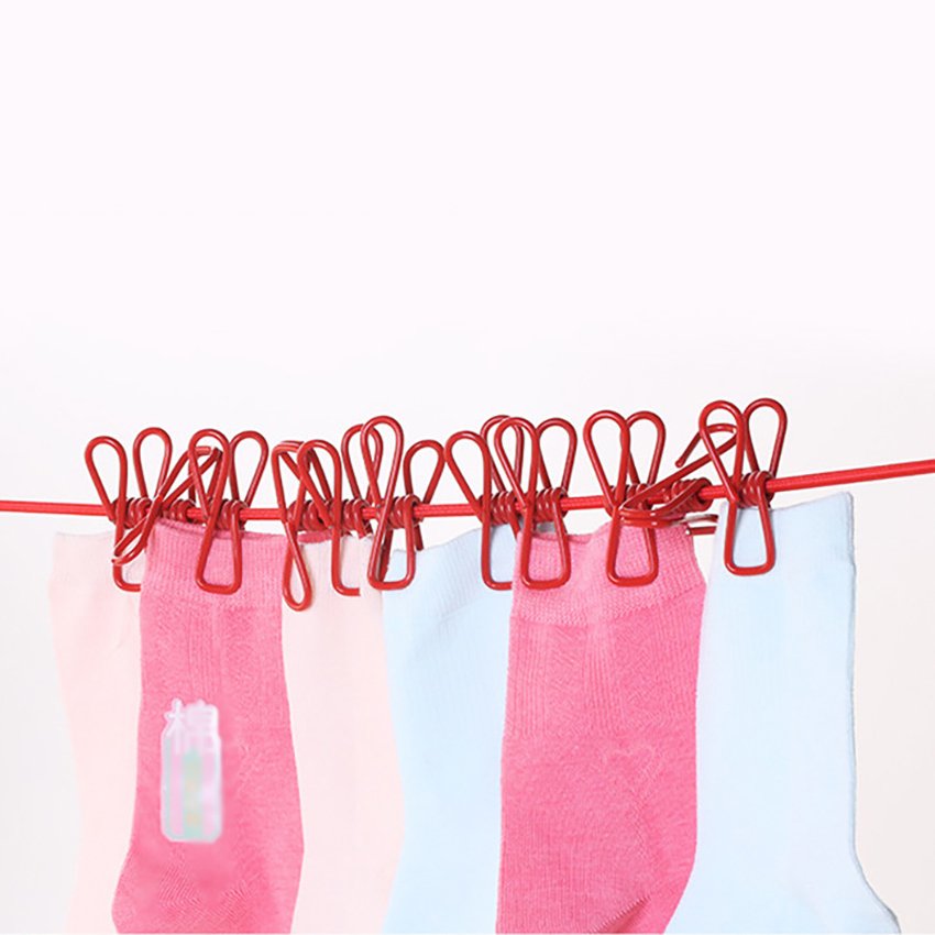 Clothesline Line Laundry Rope Drying Rope Hiking Camping Non-slip Windproof Cloth Iron Polybag Single Outdoor Sports Travel 3m