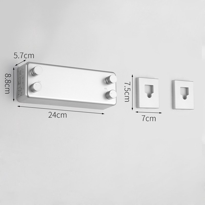 clothesline wall mounted Hanging Square Aluminum Clothes Drying Laundry Racks Retractable Clothesline indoor/outdoor