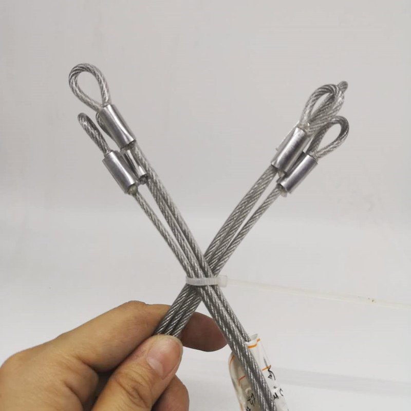 (PVC)1.5/2,7X7 304 stainless steel wire rope with PVC coating softer fishing coated cable clothesline traction rope