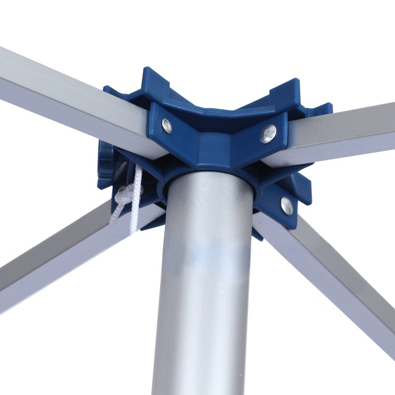 Outdoor 4-arms aluminum rotary airer, umbrella rotary clothesline