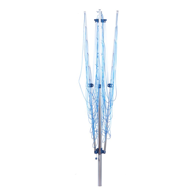 Outdoor 4-arms aluminum rotary airer, umbrella rotary clothesline