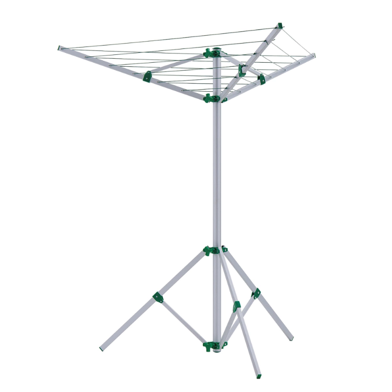 15M 3 Arms Aluminum Umbrella Shape Foldable Clothesline Stand Folding Outdoor Clothes Lines Rotary Clothes Drying Rack
