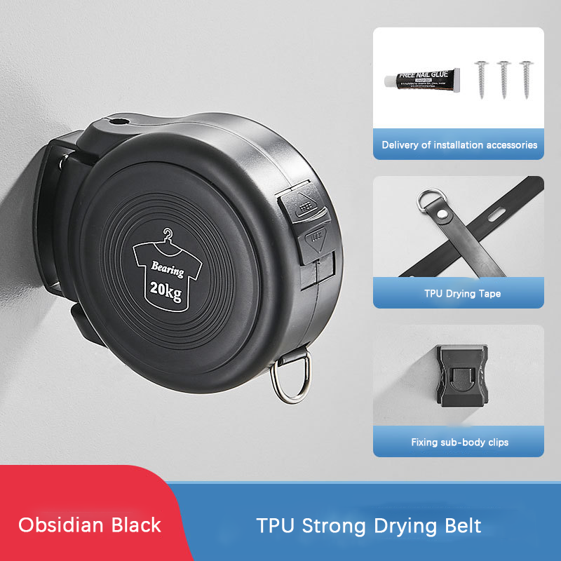 Retractable Clothesline Heavy Duty Clothes Drying Laundry Line Retracting Hanging Clothing Drying with Retract Rotating Knob