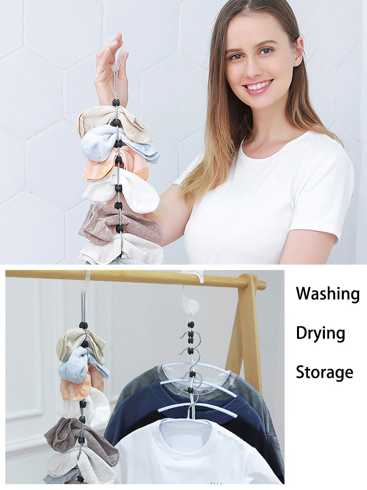 Washing Sock Storage Rack Net Socks strap string Laundry Household Clothes Hangers Socks Drying rope