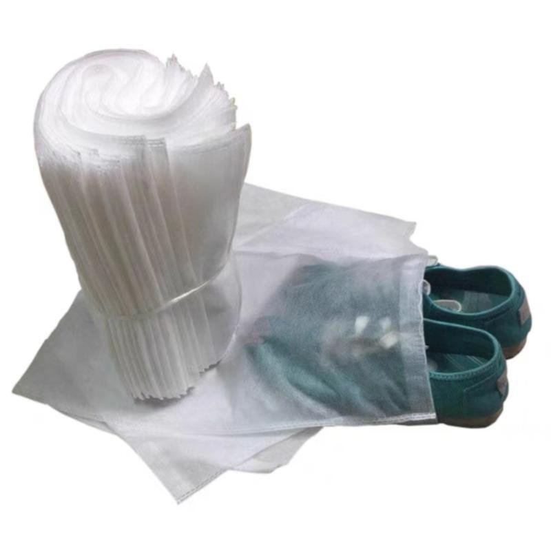Anti-yellow bag disposable non-woven shoes collection bag small white shoes dust-proof suntan shoe cover clothesline wash bag