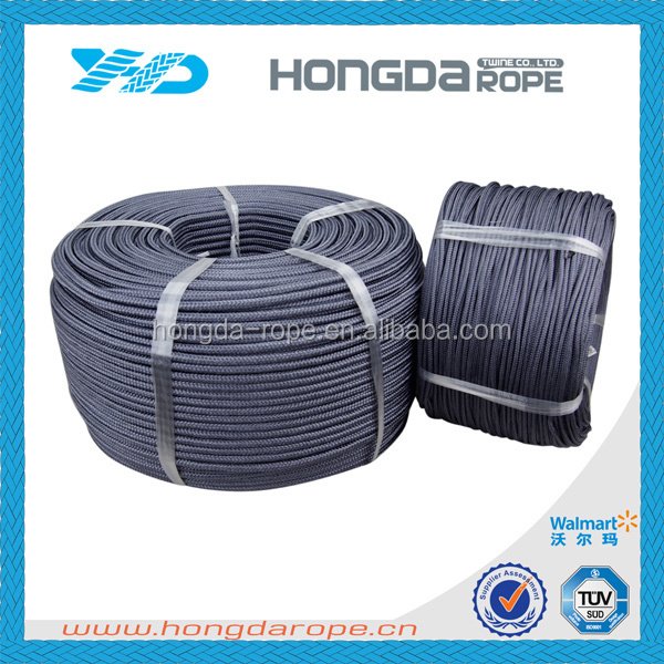 5mm grey braided polyester rope ideal for tent rope,hammock rope