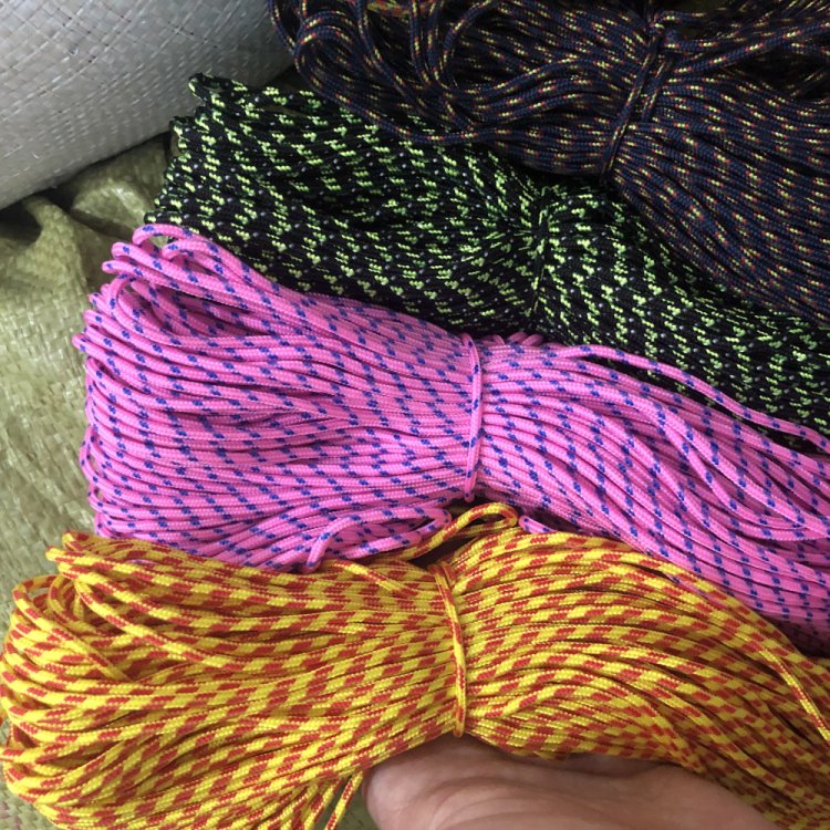 100m/pack 2mm Paracord One Stand Cores Tent Rope Paracorde Cord For Jewelry Making Keychain EDC Tool Rope Wholesale