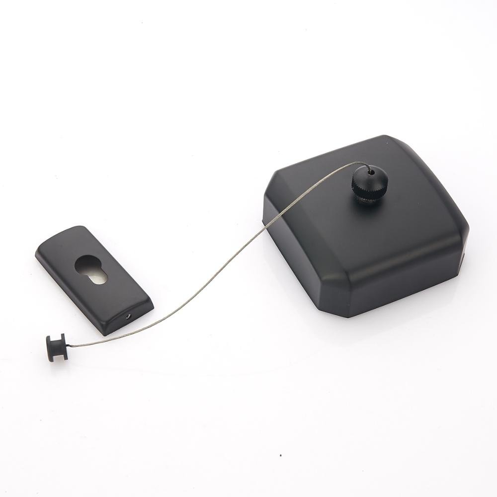 2.7m black Bathroom Laundry Hotels Hanging Drying 304 Stainless Steel Retractable Clothesline