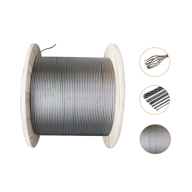 304 stainless steel wire rope hoisting lifting 7x77x19 clothesline 316 stainless steel rope