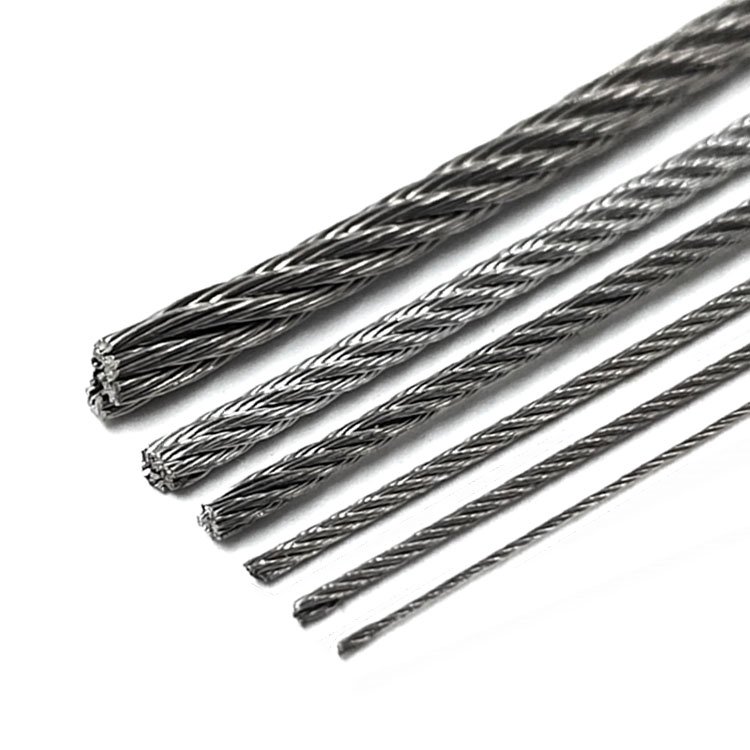 304 stainless steel wire rope hoisting lifting 7x77x19 clothesline 316 stainless steel rope