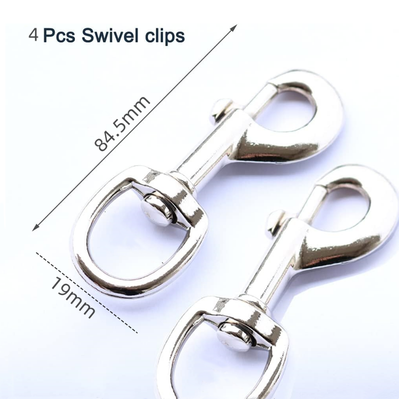 hot sale 100 Feet 5/16 Inch White Braided Nylon Flag Pole Rope and Swivel Snap Clips for Clothesline Crafting