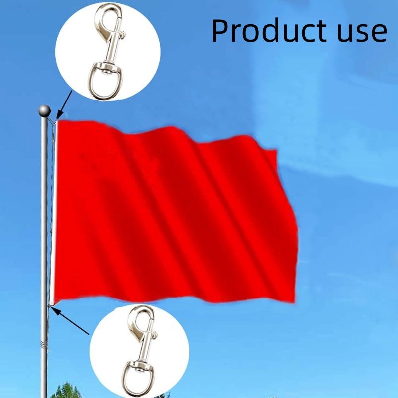 hot sale 100 Feet 5/16 Inch White Braided Nylon Flag Pole Rope and Swivel Snap Clips for Clothesline Crafting
