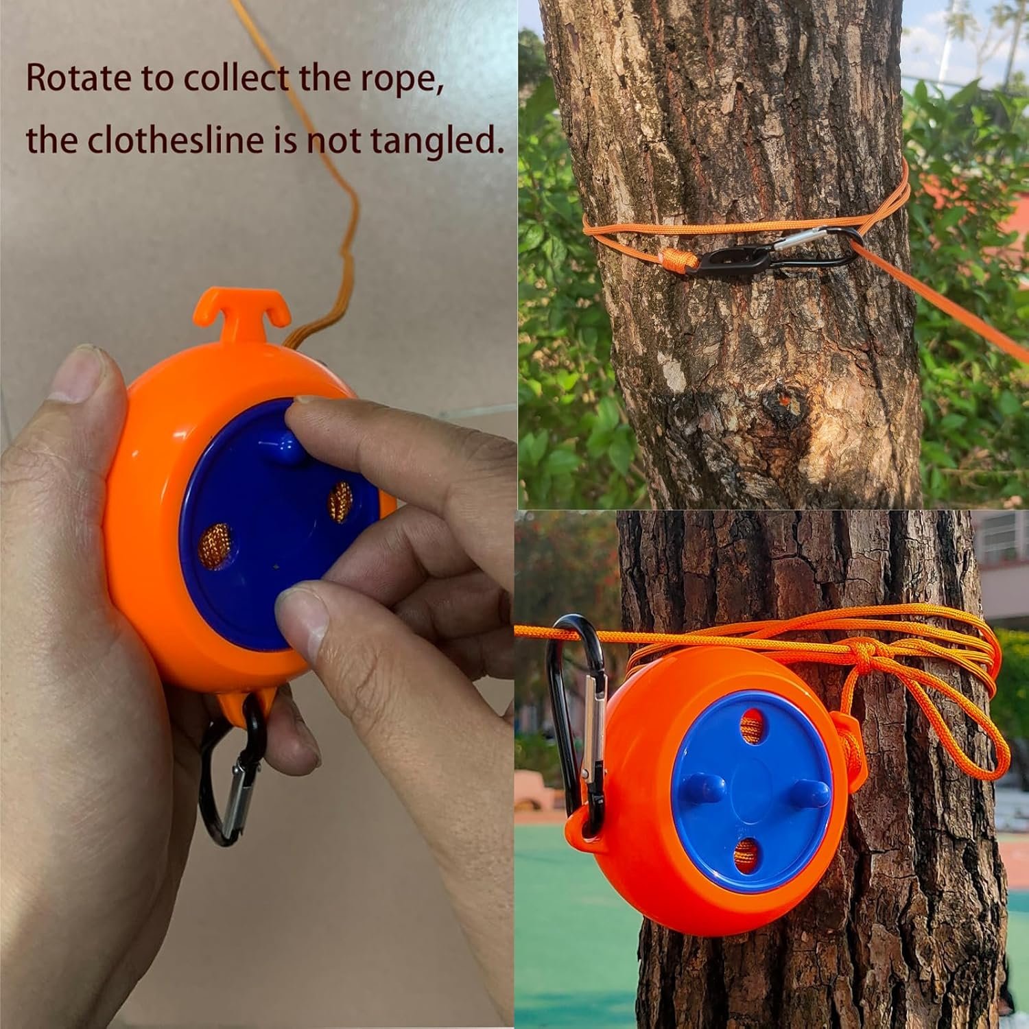 Camping Retractable Clothesline,Adjustable 32ft/10M Camping Clothesline,with 10 Windproof Clothespins,10 Stoppers