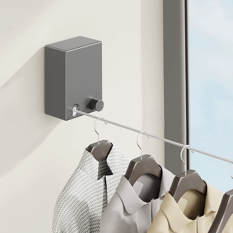 Laundry Clothes Dryer Rack Washing Line Retractable Clothesline Extendable Washing Line
