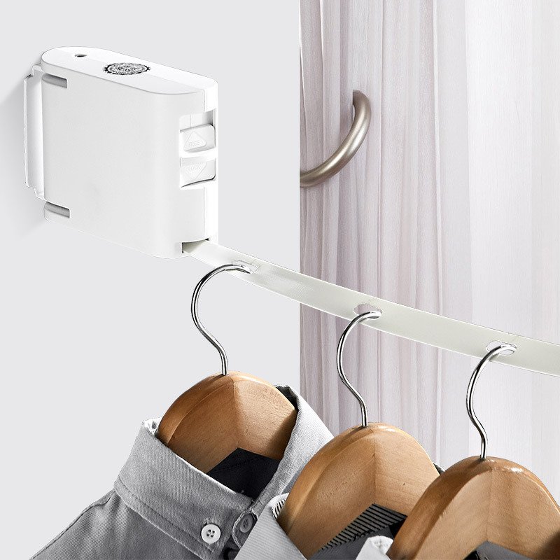 Retractable Clothesline, Indoors and Outdoors Heavy Duty Apartment Clothes Lines, Shower Laundry Drying Line Rope Reel