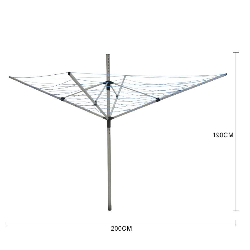 Large 50m Rotary Airer 4 Arm Clothes Garden Washinglines Strong Outdoor Rotating Clothe Drying Rack
