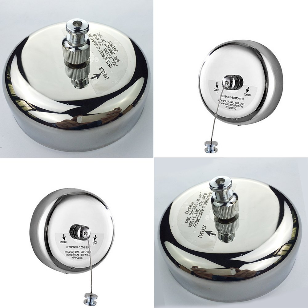 Telescopic Stainless String Wall Hanging Clothesline Hotel Retractable Clothes Dryer Hanger Hanging Clothes Line