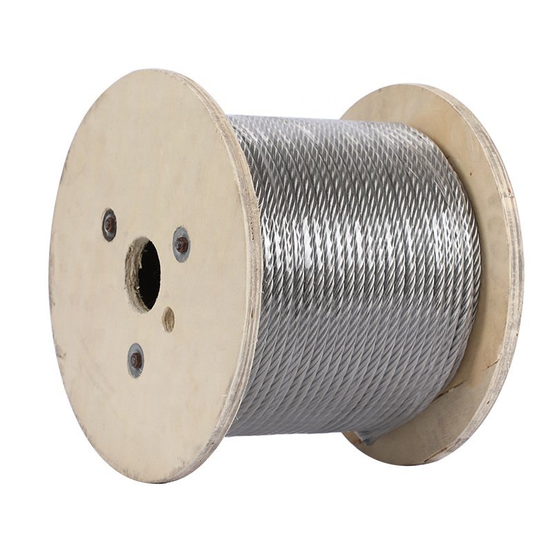 Wipe steel rope 7*19 structure guangdong rigging hardware price 3mm stainless steel wire rope wire cable