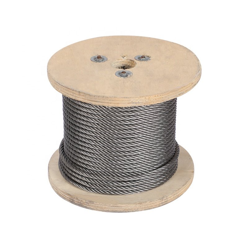 Wipe steel rope 7*19 structure guangdong rigging hardware price 3mm stainless steel wire rope wire cable