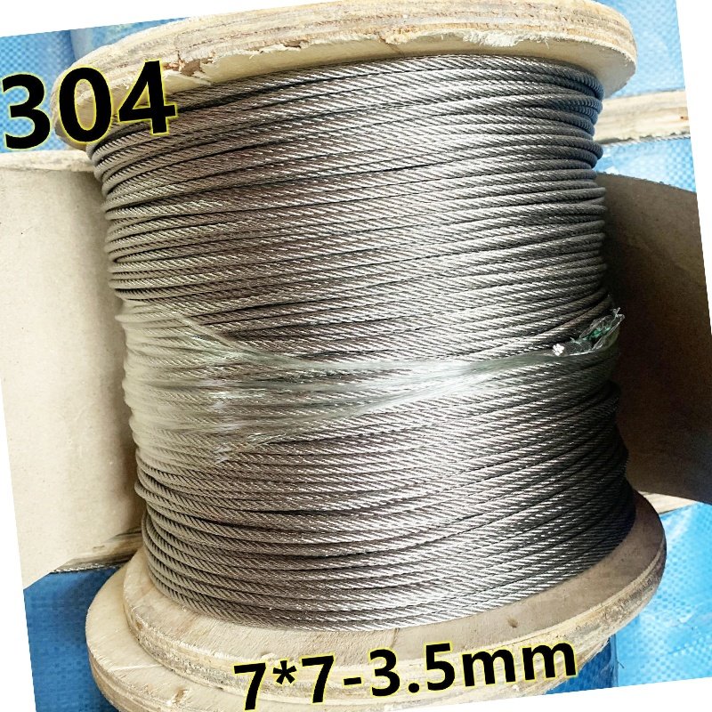 Wipe steel rope 7*19 structure guangdong rigging hardware price 3mm stainless steel wire rope wire cable