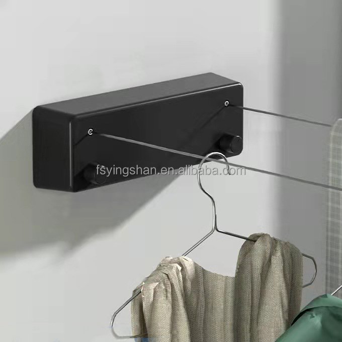 Factory Selling Portable Clothesline Wall Mounted Clothesline Stainless Steel Wire 304 Double Line Telescopic Clothesline