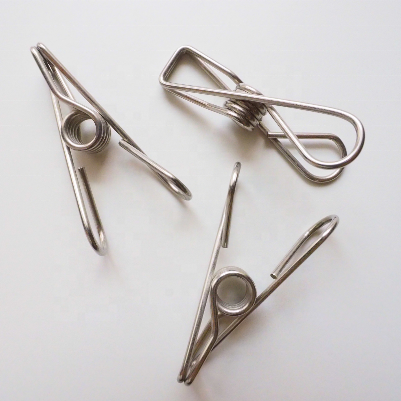 Heavy Duty Multipurpose Stainless Steel Clothespins Metal Wire Utility Clips Drying Pegs Clamps for Clothesline Outdoor Kitchen