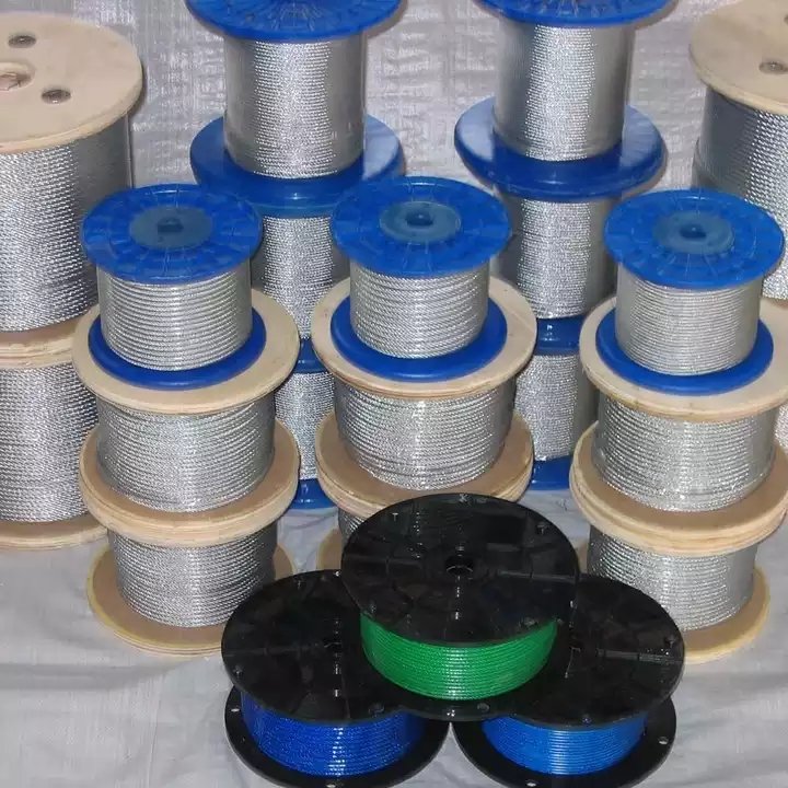 7X7 304 Stainless Steel Wire Rope with PVC Coating Softer Fishing Coated Cable Clothesline Traction Rope