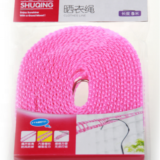 Hot Sale 5M Windproof Clothes Lines Indoor Outdoor Drying Clothes Camping Ceiling Rack Portable Nylon Rope Clothesline