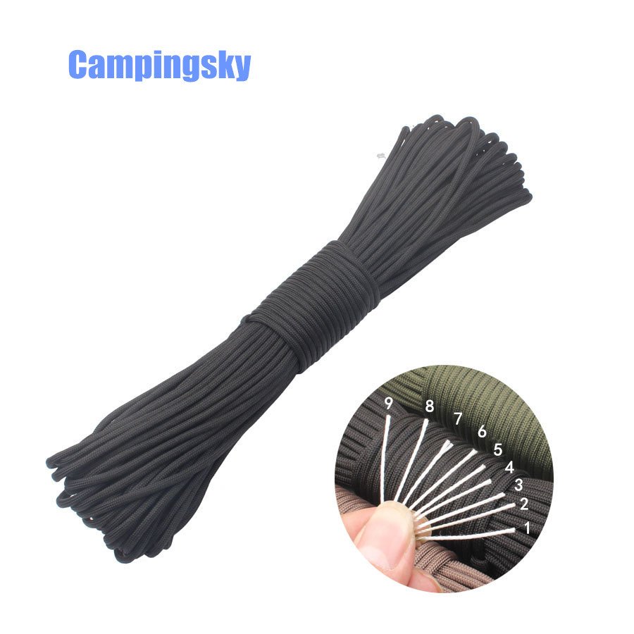 9 Strand braid survival Para cord 3mm 4mm 5mm Parachute Cord polyester nylon rope