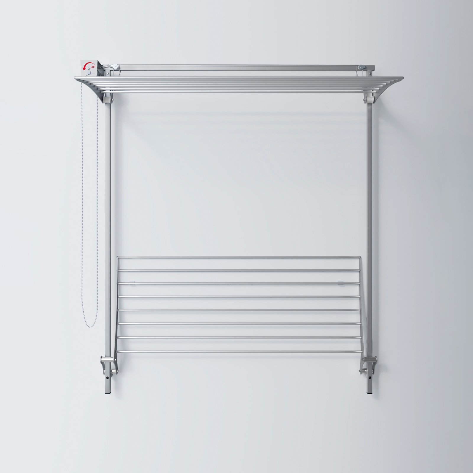 Premium Quality Wall clothes drying rack Made in Italy wall mounted clothes airer 152x137x52 cm