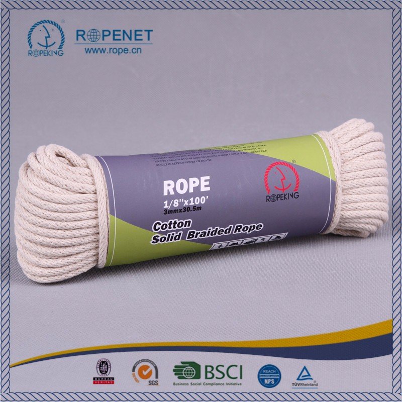 Factory Price Cotton Macrame Twisted Rope 6mm Wholesale Natural 100%
