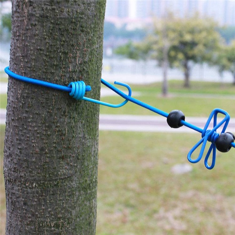 Elastic Travel Camping Clothesline Adjustable for Outdoor and Indoor Use