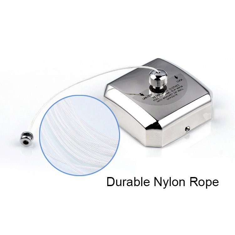Hotel modern varal tendedero retractil Stainless Steel Retractable Clothesline Clothes Hanger square Washing Line with Rope