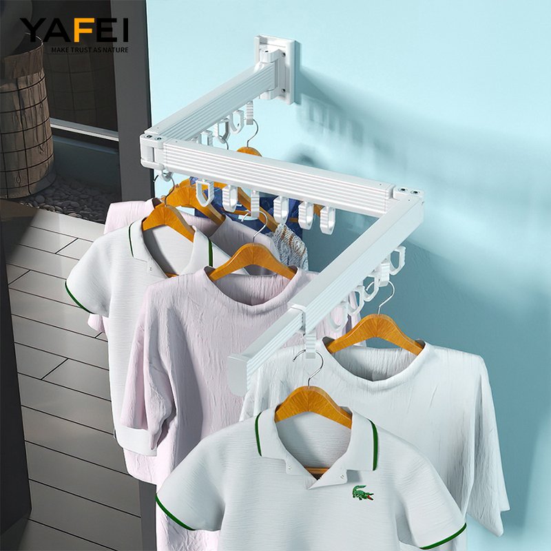 2024 The New Wall Mount Clothes Hanger Retractable Clothes Drying Rack