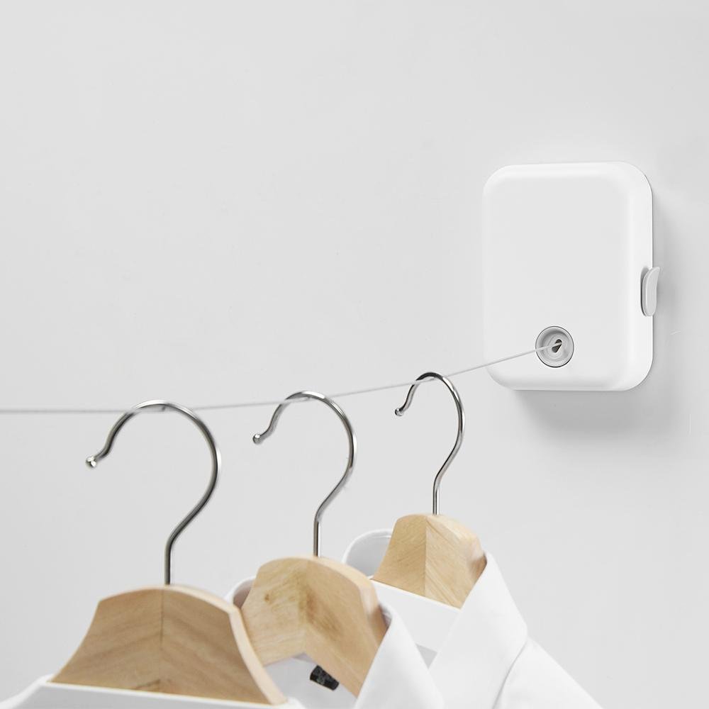 Fapully Indoor/outdoor Abs Square Portable Retractable Adjustable Clothesline Single Rectangle Clothes Rack Tendedero 3 En 1