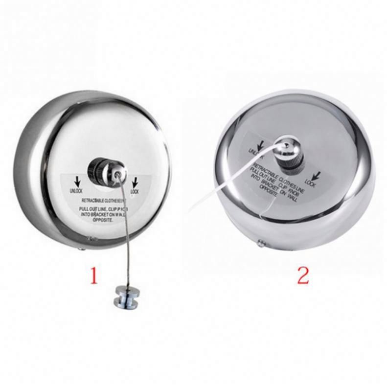 Portable Stainless Steel Retractable Clothesline Indoor Outdoor Laundry Hanger Clothes Dryer Organiser Clothes Drying Rack Rope