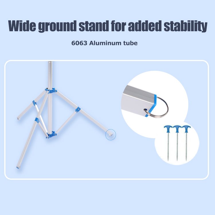 HOMFUL Foldable Clothes Drying Rack Portable Umbrella Drying Rack RV Folding Clothesline Rotary Airer for Rv Outdoor Camping