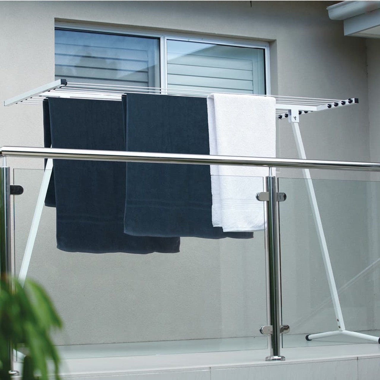 Factory Direct Extra Large Freestanding Folding Clothesline Drying Clothes Outdoor