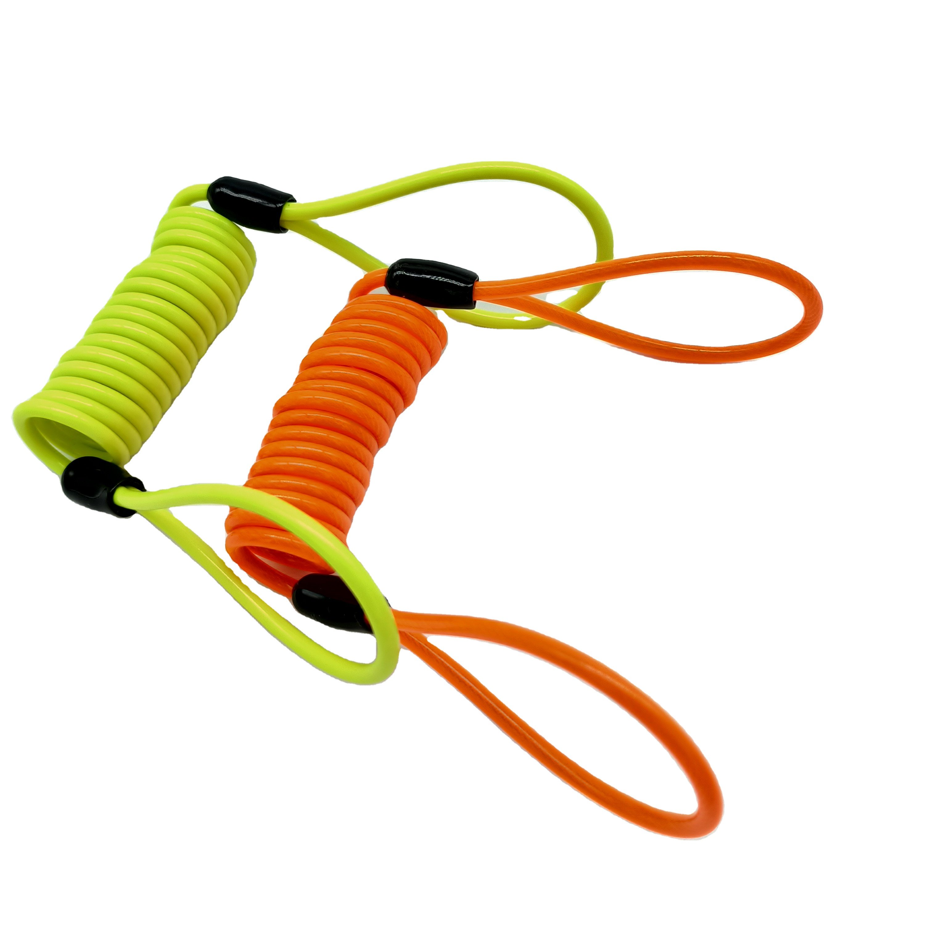 1.2 meters spring shape portable steel wire rope for all kinds of locks , clothesline, helmet safety rope