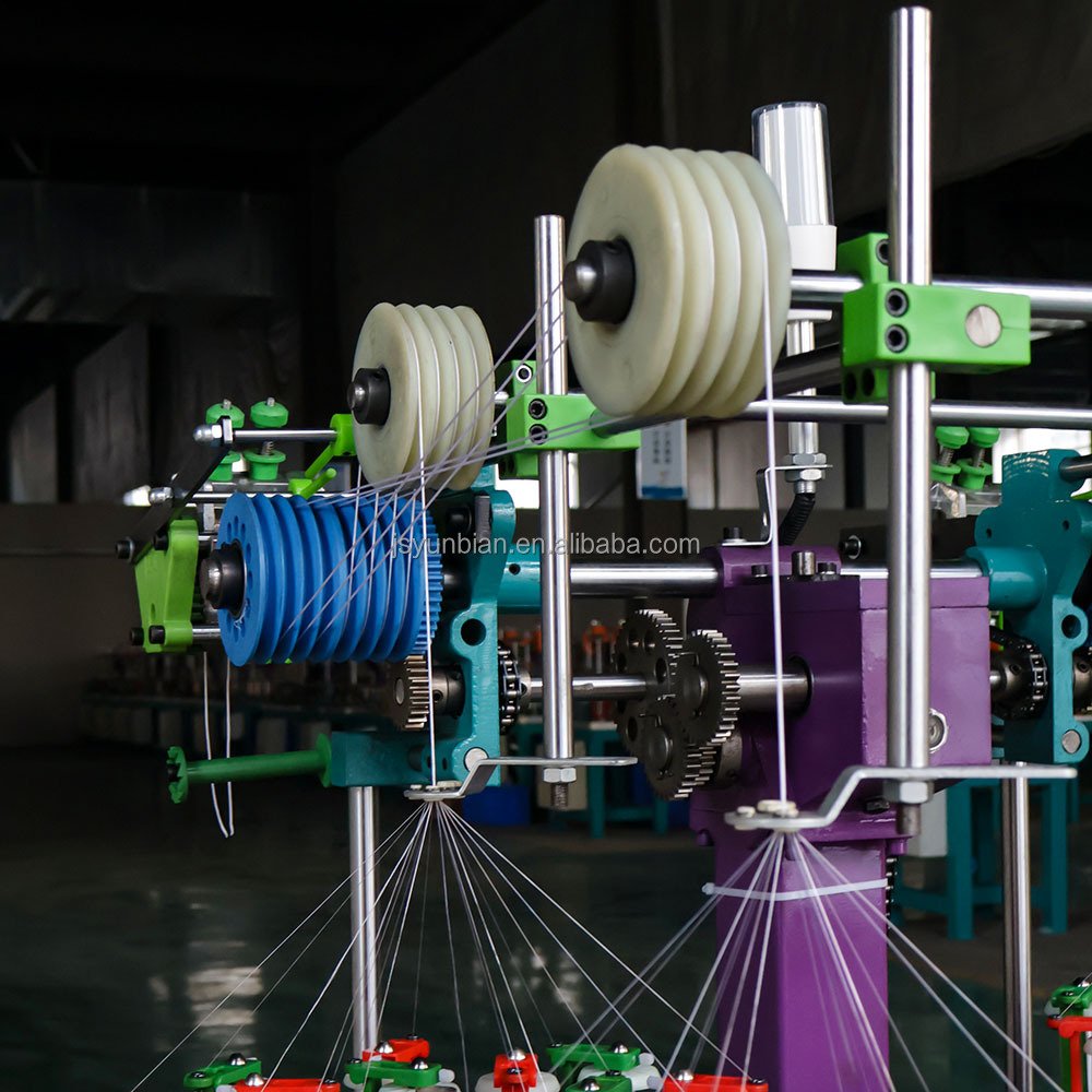 Yunbian (90-16-4)double row 16 spindle 4 head rope braiding machine delivering rope system decorative rope clothesline