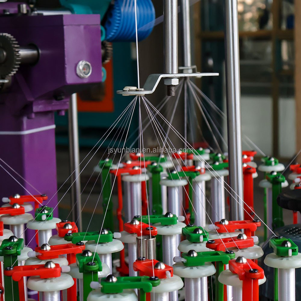 Yunbian (90-16-4)double row 16 spindle 4 head rope braiding machine delivering rope system decorative rope clothesline