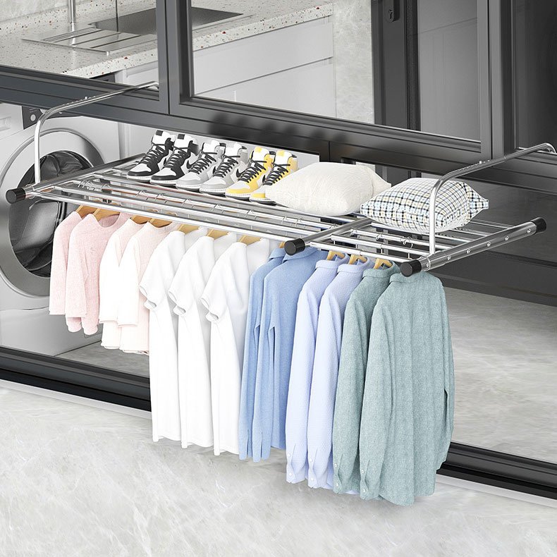 Portable Retractable Stainless Steel Clothesline Telescopic Indoor Outdoor Laundry Hanger Clothes Dryer