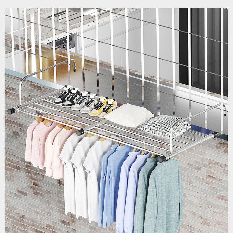 Portable Retractable Stainless Steel Clothesline Telescopic Indoor Outdoor Laundry Hanger Clothes Dryer