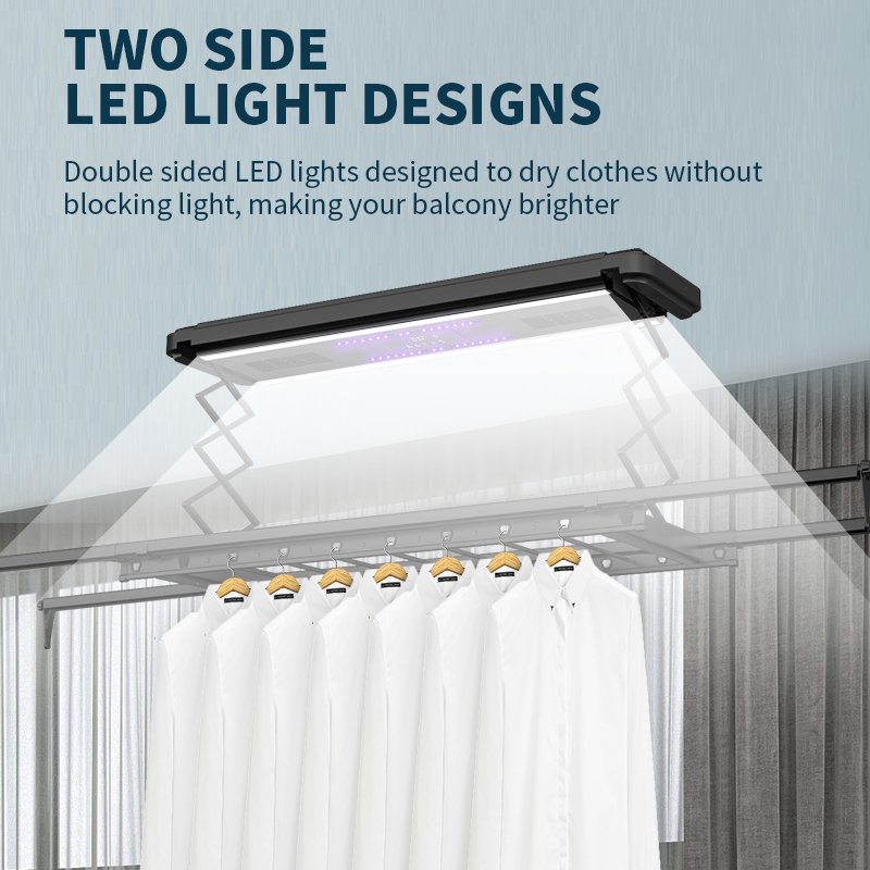 Ceiling Clothes Airer Dryer Clothesline Electric Full Function Ceiling Mounted Electric Lifting Laundry Automatic Clothes Dryer