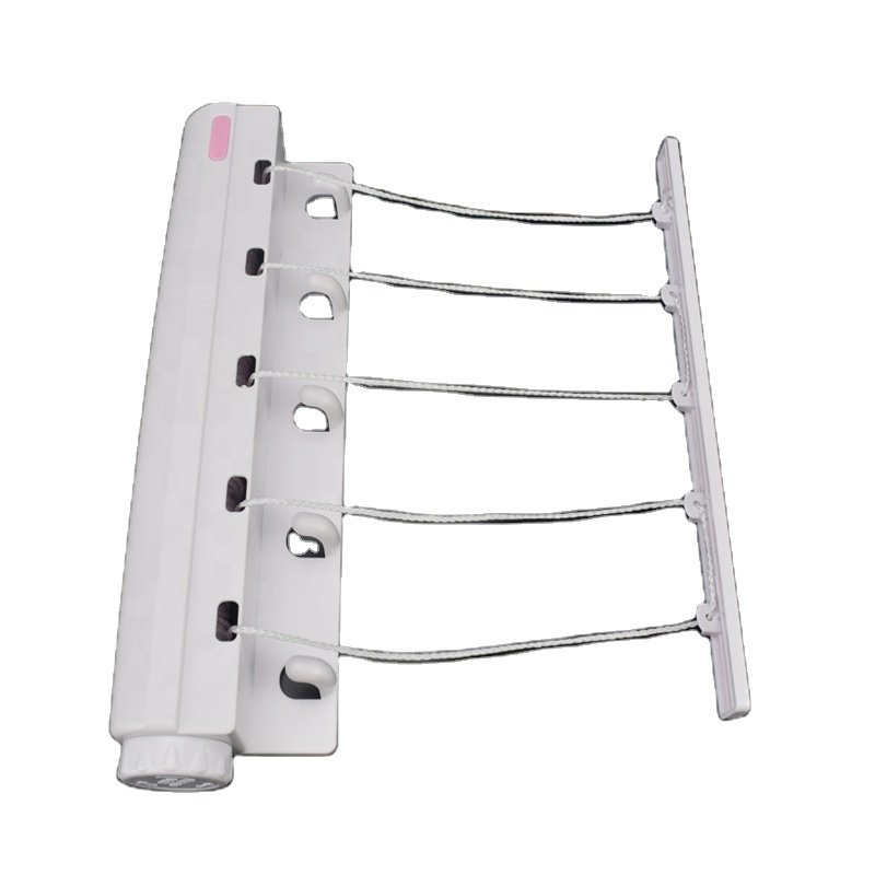 Wall mounted 5 Line Indoor Outdoor Laundry Retractable Clothesline