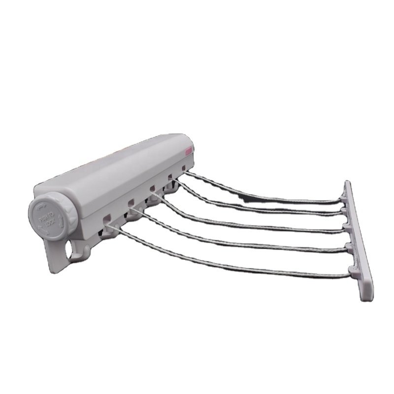 Wall mounted 5 Line Indoor Outdoor Laundry Retractable Clothesline