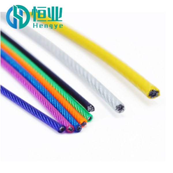 Custom coated plastic wire rope/clothesline in multiple colors and sizes