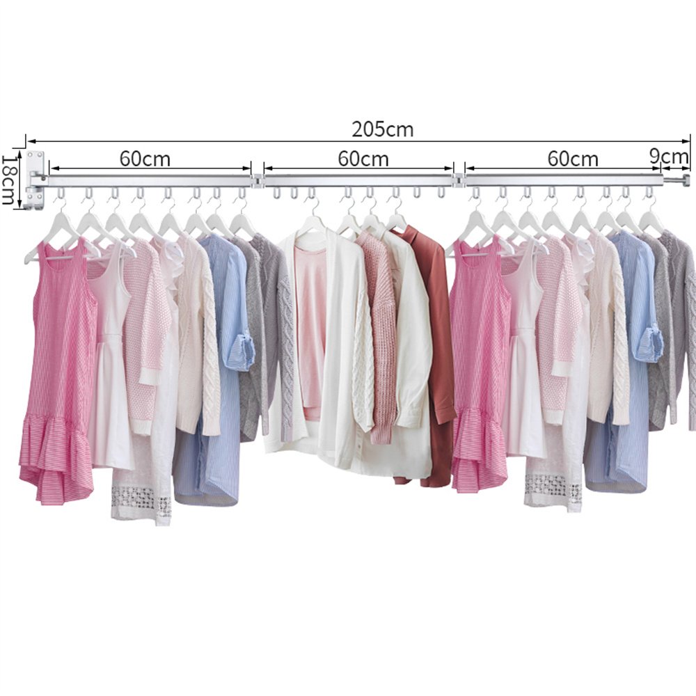 2022 New Upgrade Upturned Folding Clothes Rack New Clothes Drying Rack Three-layer Retractable Clothes Rack Black Clothesline