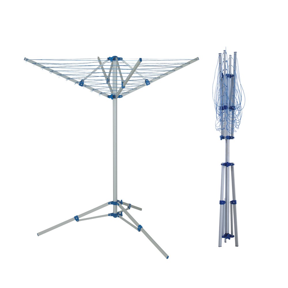 Professional Aluminum 30M 3 Arms Clothesline Outdoor Umbrella Rotary Dryer Line Cloth Clothes Hanger Rack