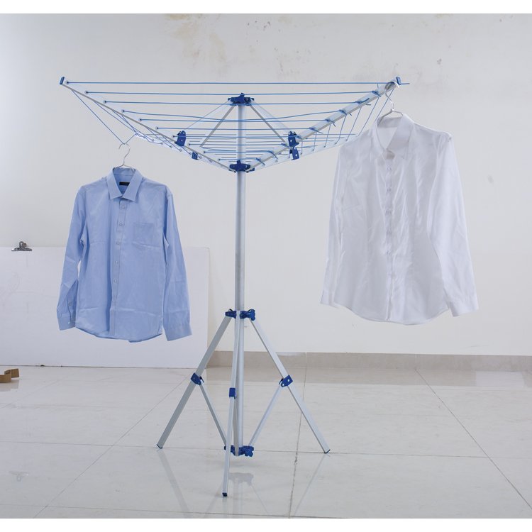 Professional Aluminum 30M 3 Arms Clothesline Outdoor Umbrella Rotary Dryer Line Cloth Clothes Hanger Rack
